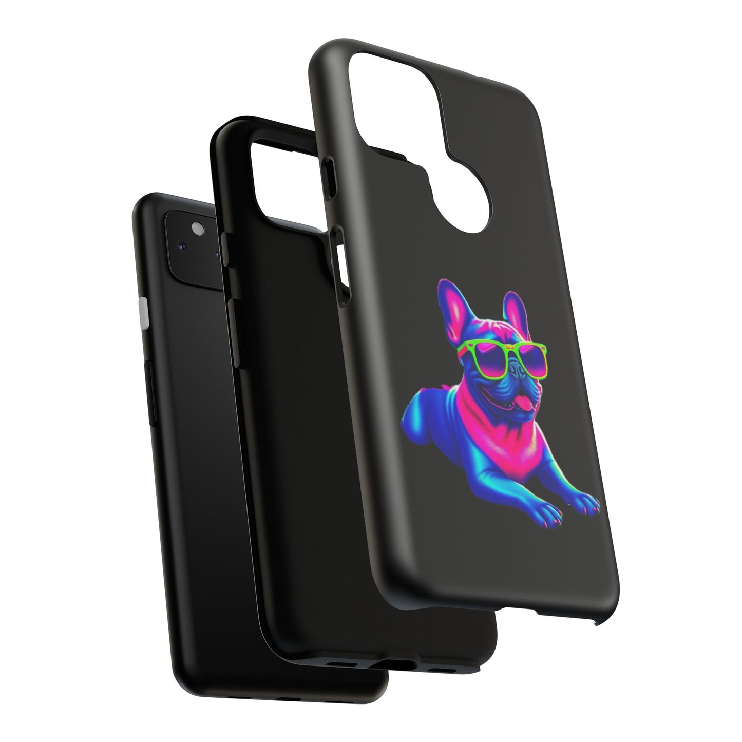 Neon French Bulldog phone case