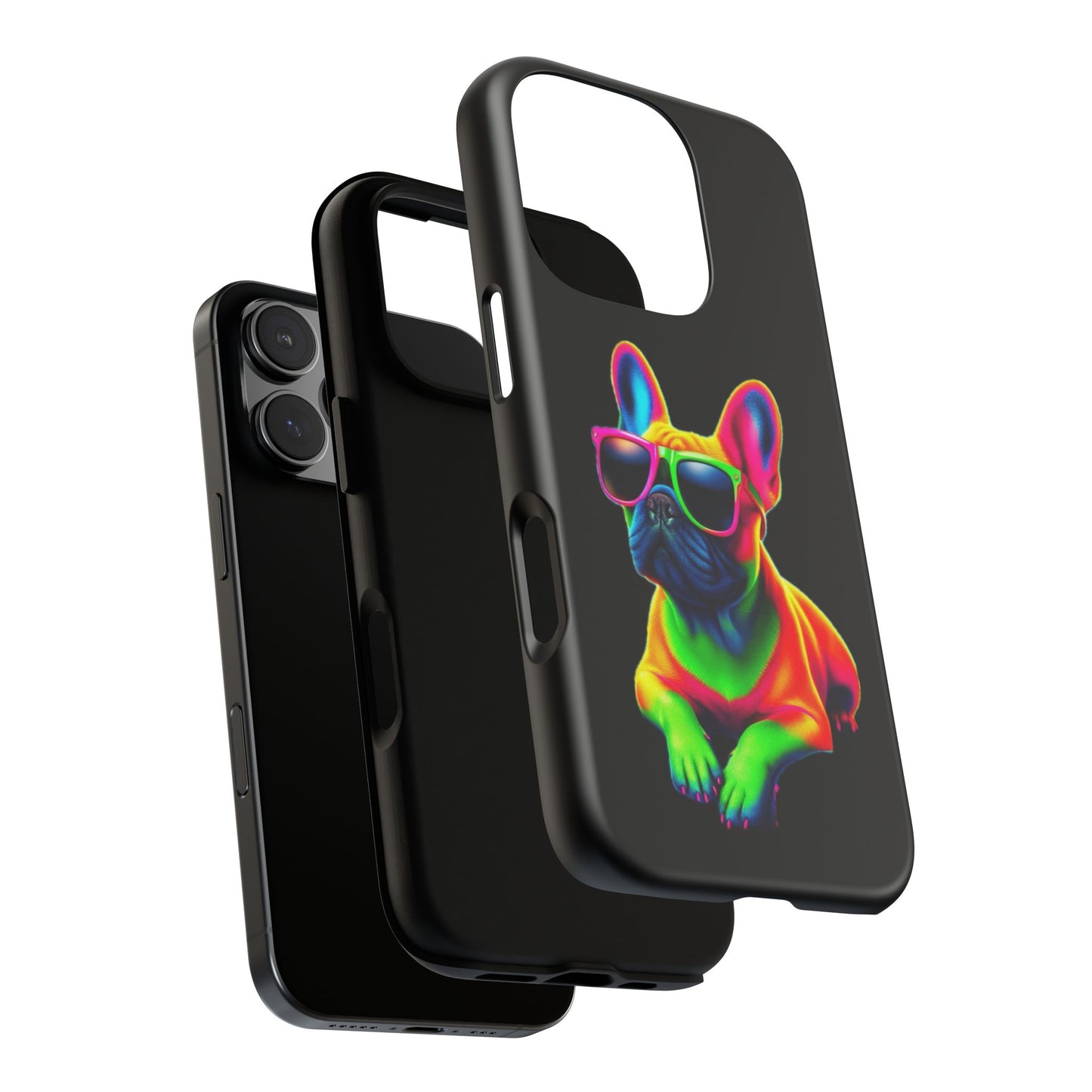 Neon French Bulldog phone case