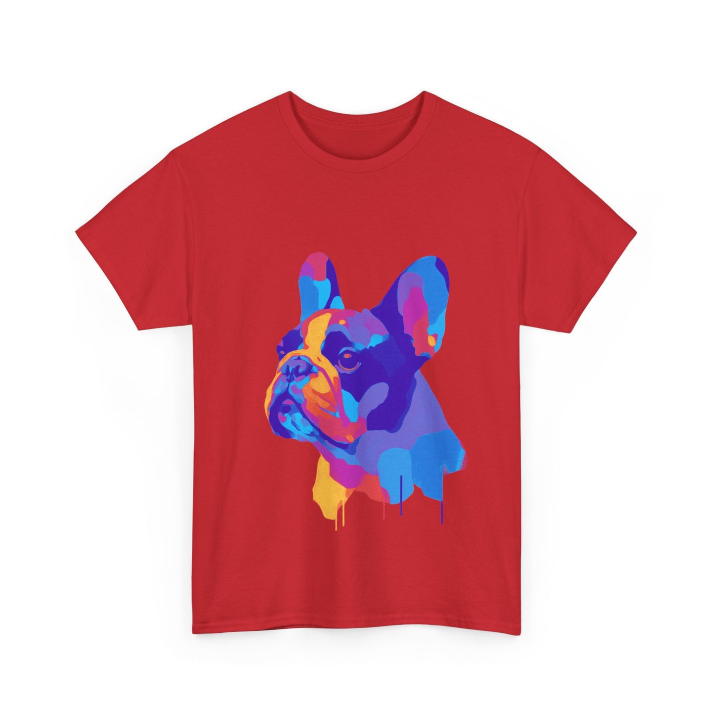 Mens Colourful French Bulldog artistic T-shirt