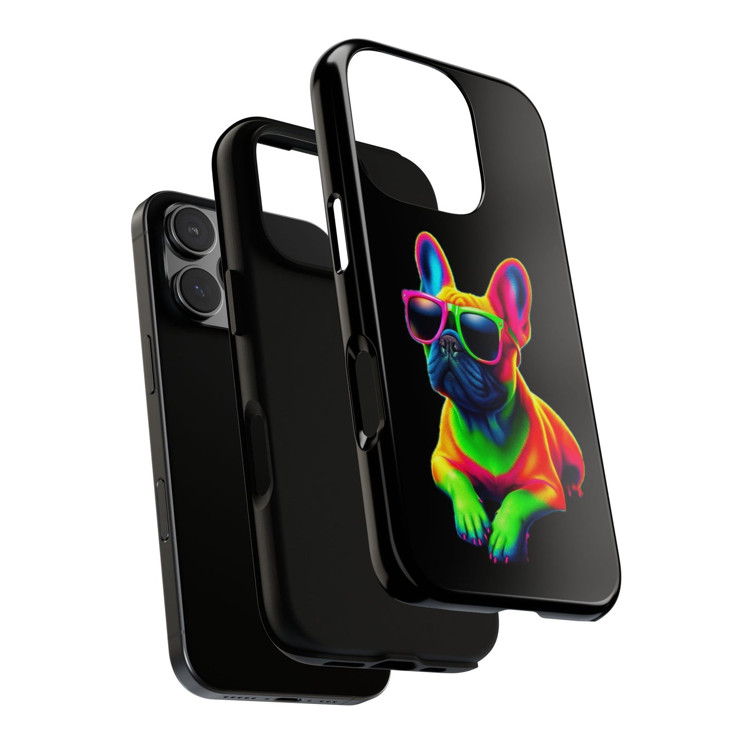 Neon French Bulldog phone case