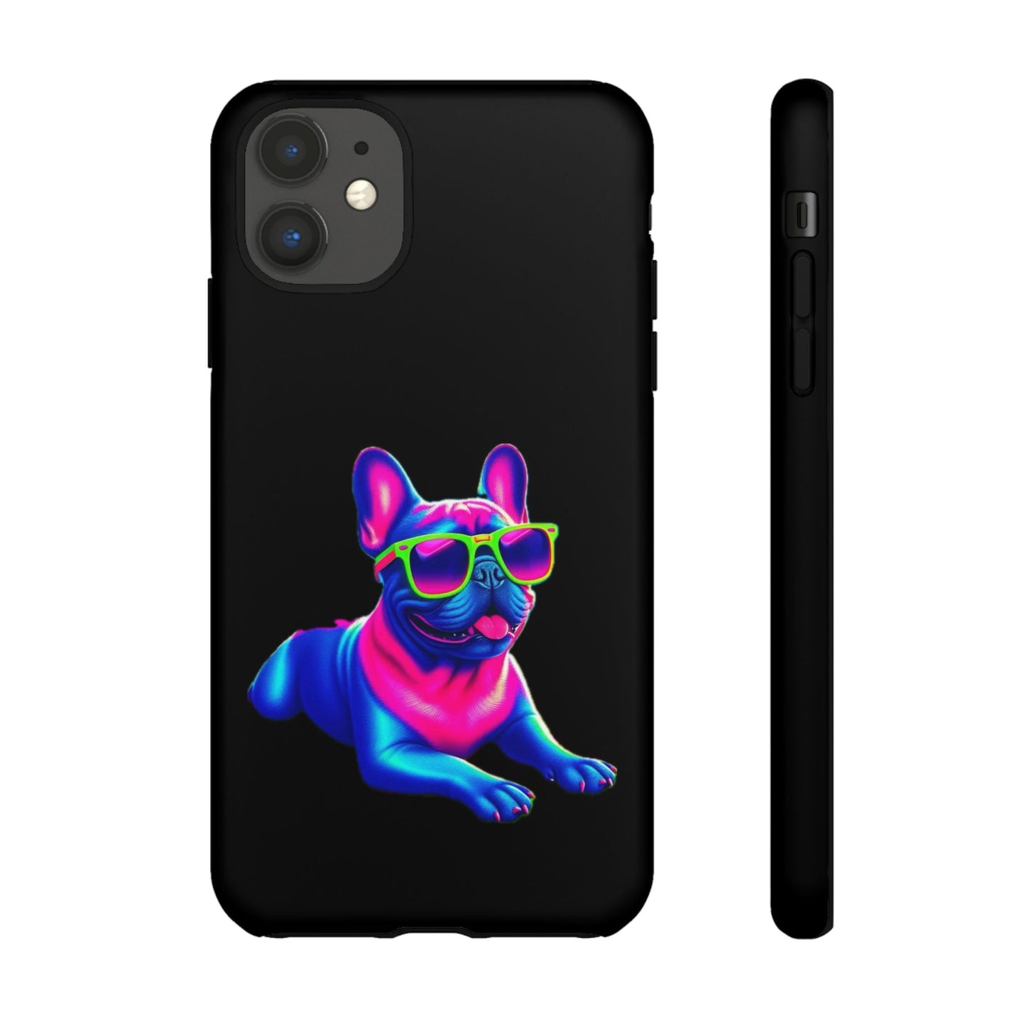 Neon French Bulldog phone case