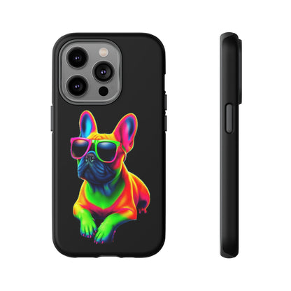 Neon French Bulldog phone case