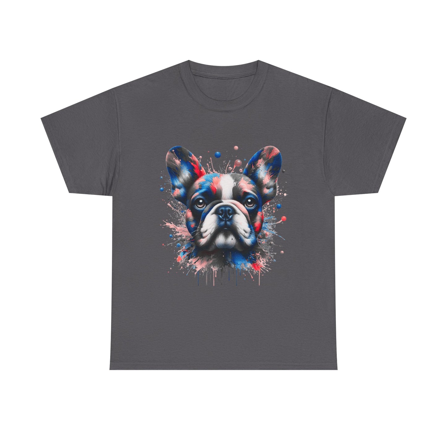 Mens Colourful French Bulldog artistic T-shirt
