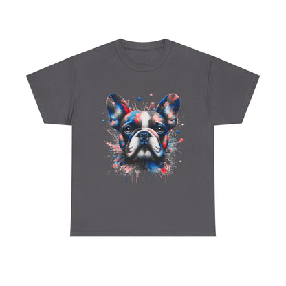 Mens Colourful French Bulldog artistic T-shirt
