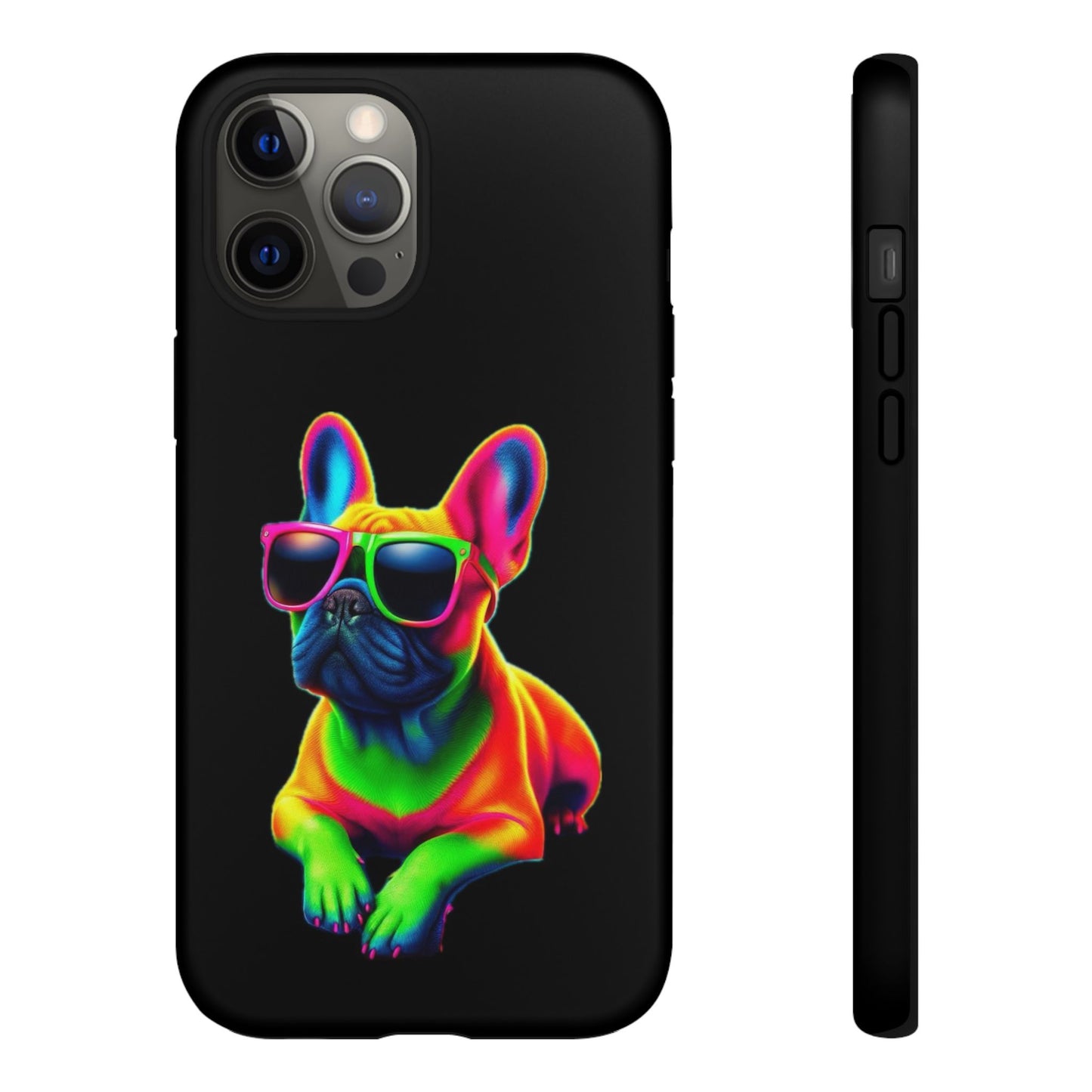 Neon French Bulldog phone case