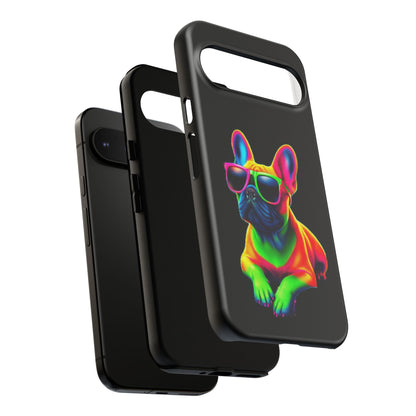 Neon French Bulldog phone case