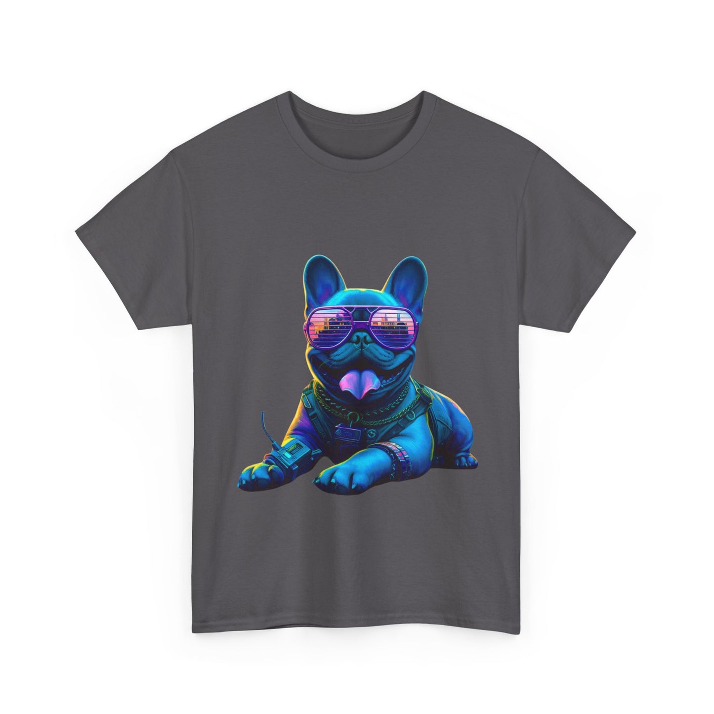 Mens neon French Bulldog T-shirt