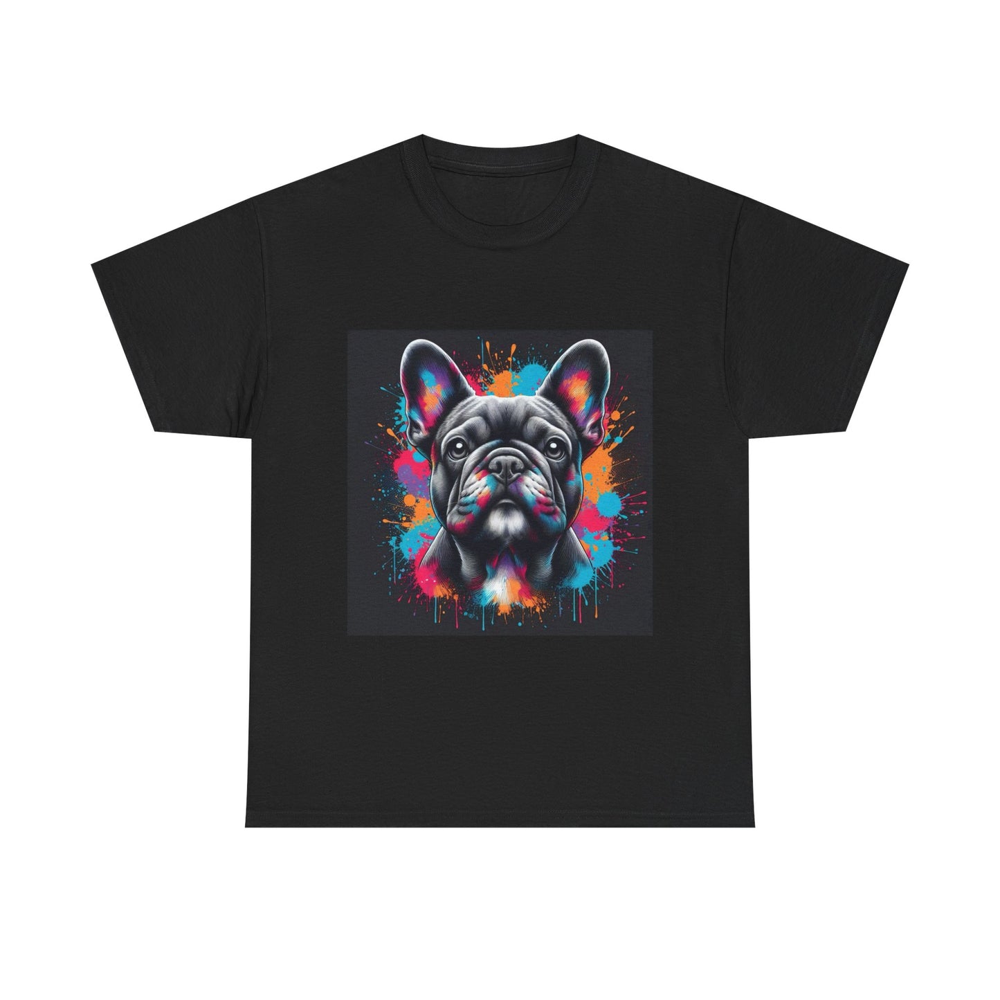 Mens Colourful French Bulldog artistic T-shirt