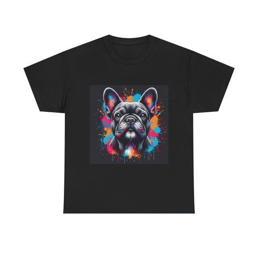 Mens Colourful French Bulldog artistic T-shirt