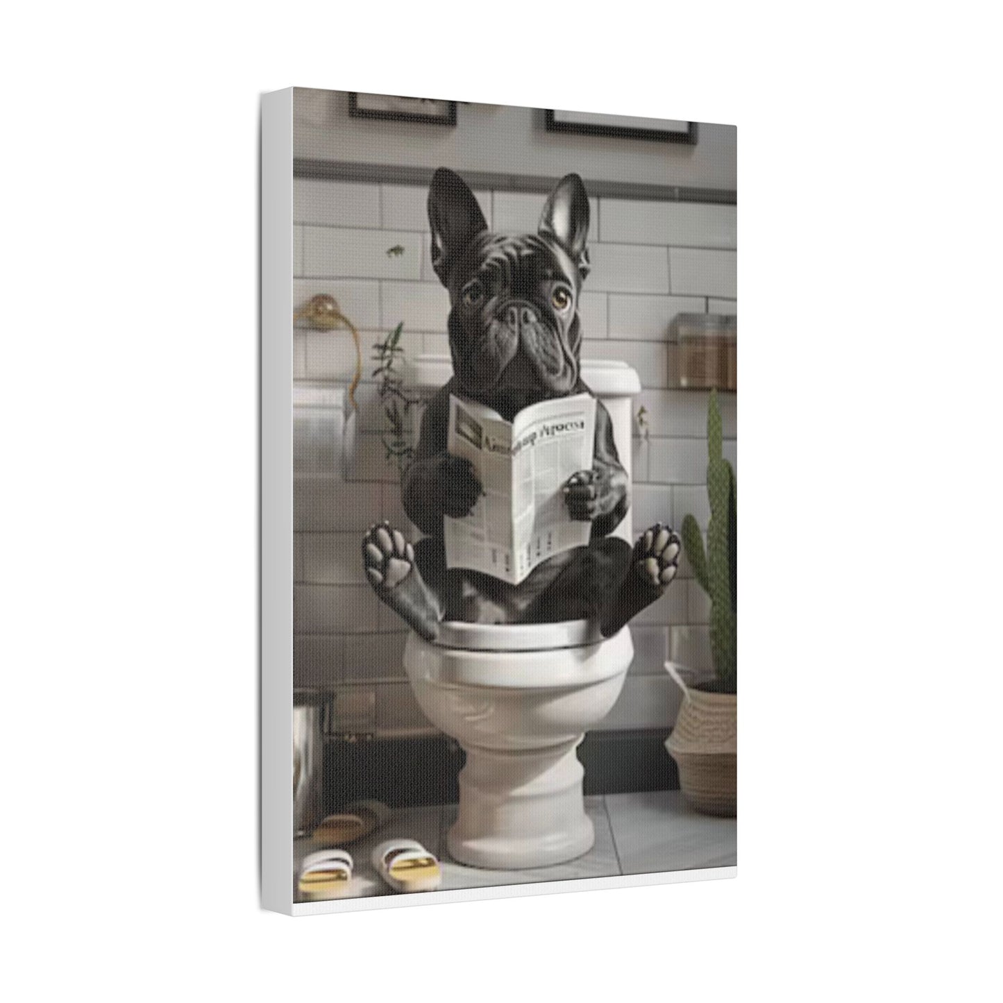 French Bulldog Bathroom Canvas