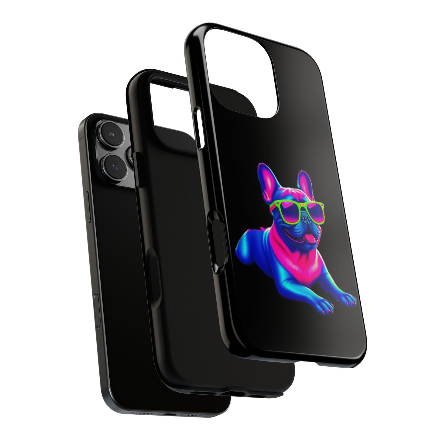 Neon French Bulldog phone case