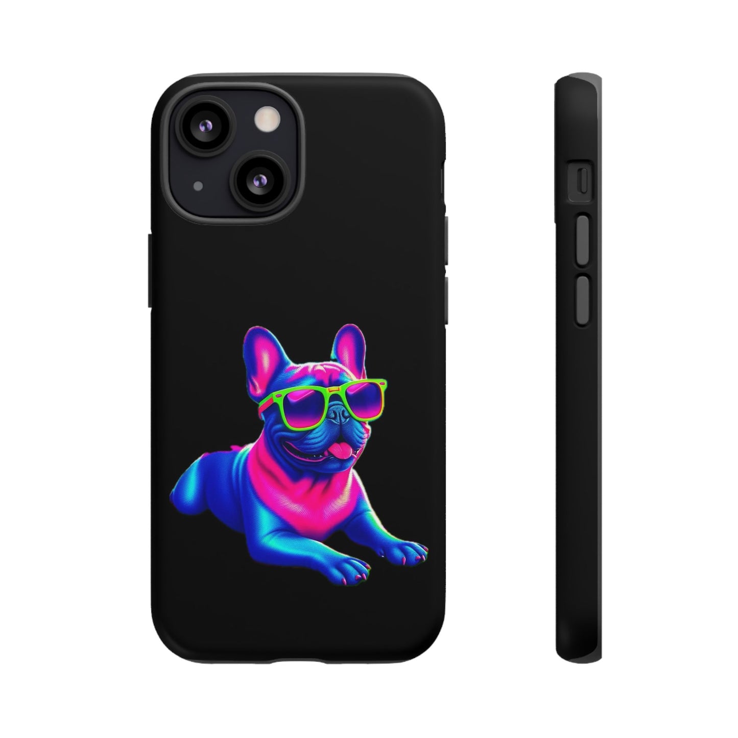 Neon French Bulldog phone case