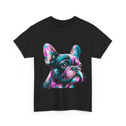 Womens Colourful French Bulldog artistic T-shirt