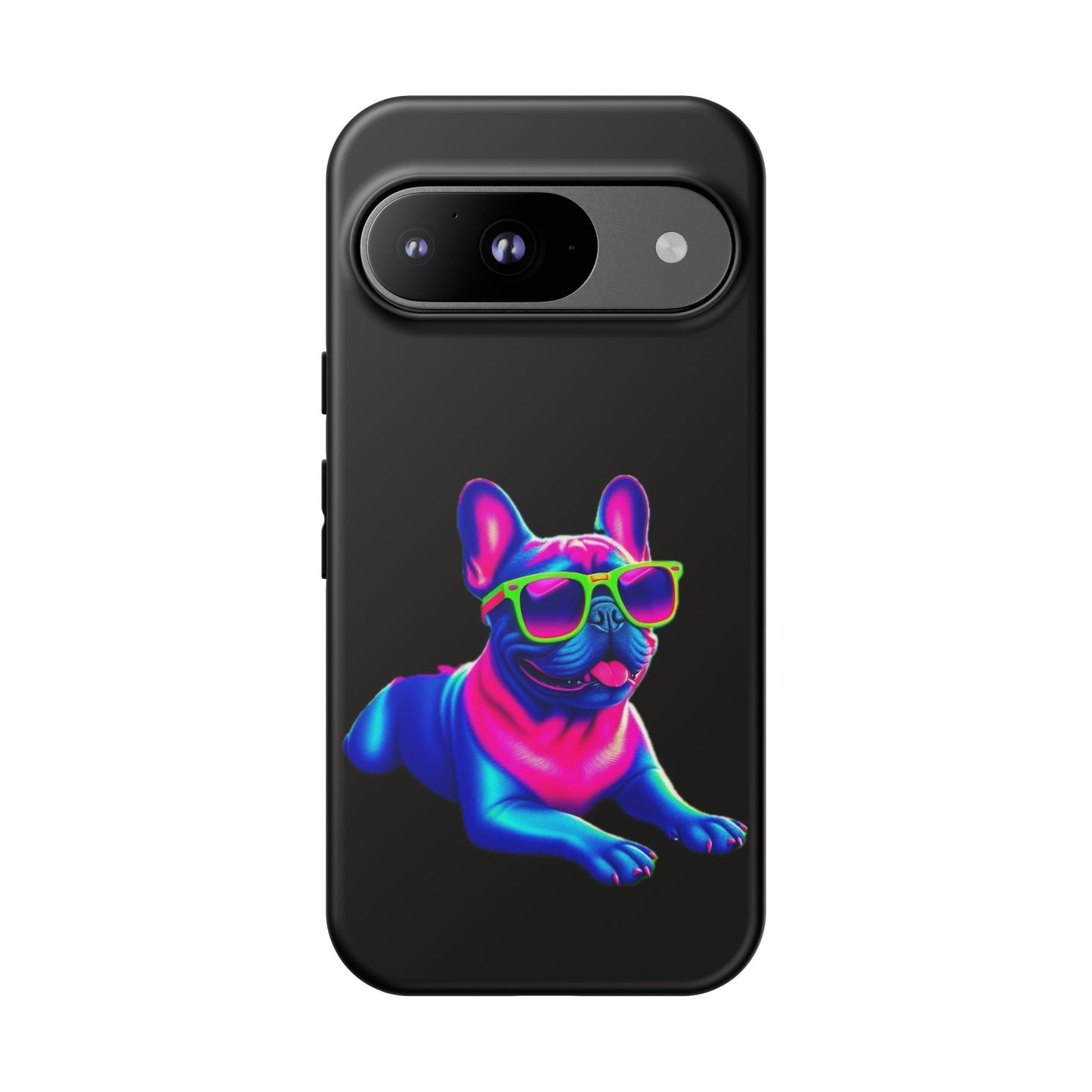 Neon French Bulldog phone case