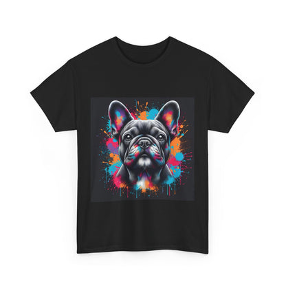 Mens Colourful French Bulldog artistic T-shirt