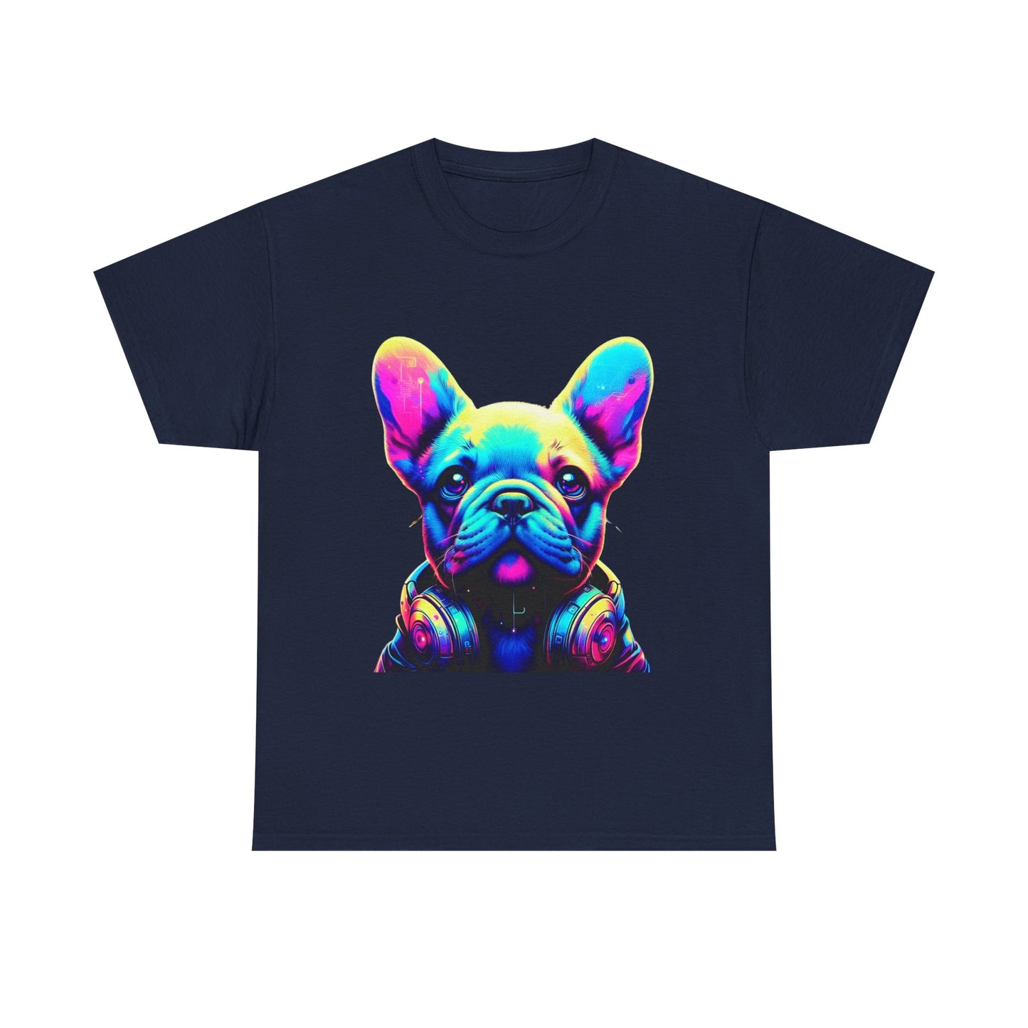 Mens neon French Bulldog T-shirt