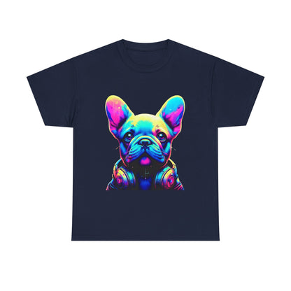 Mens neon French Bulldog T-shirt