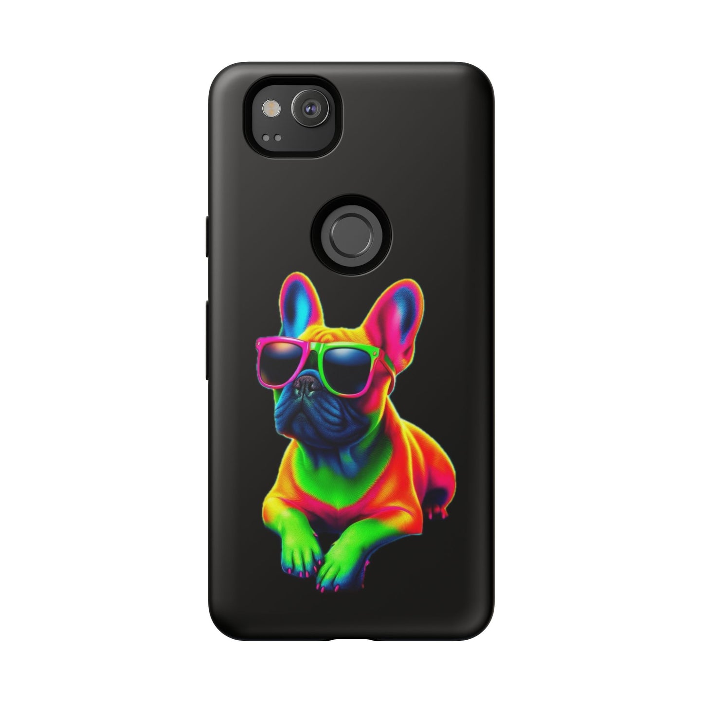 Neon French Bulldog phone case