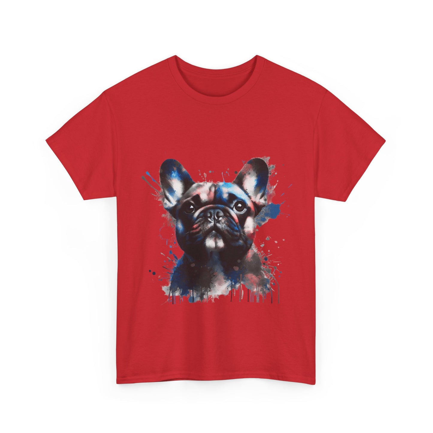 Mens Colourful French Bulldog artistic T-shirt