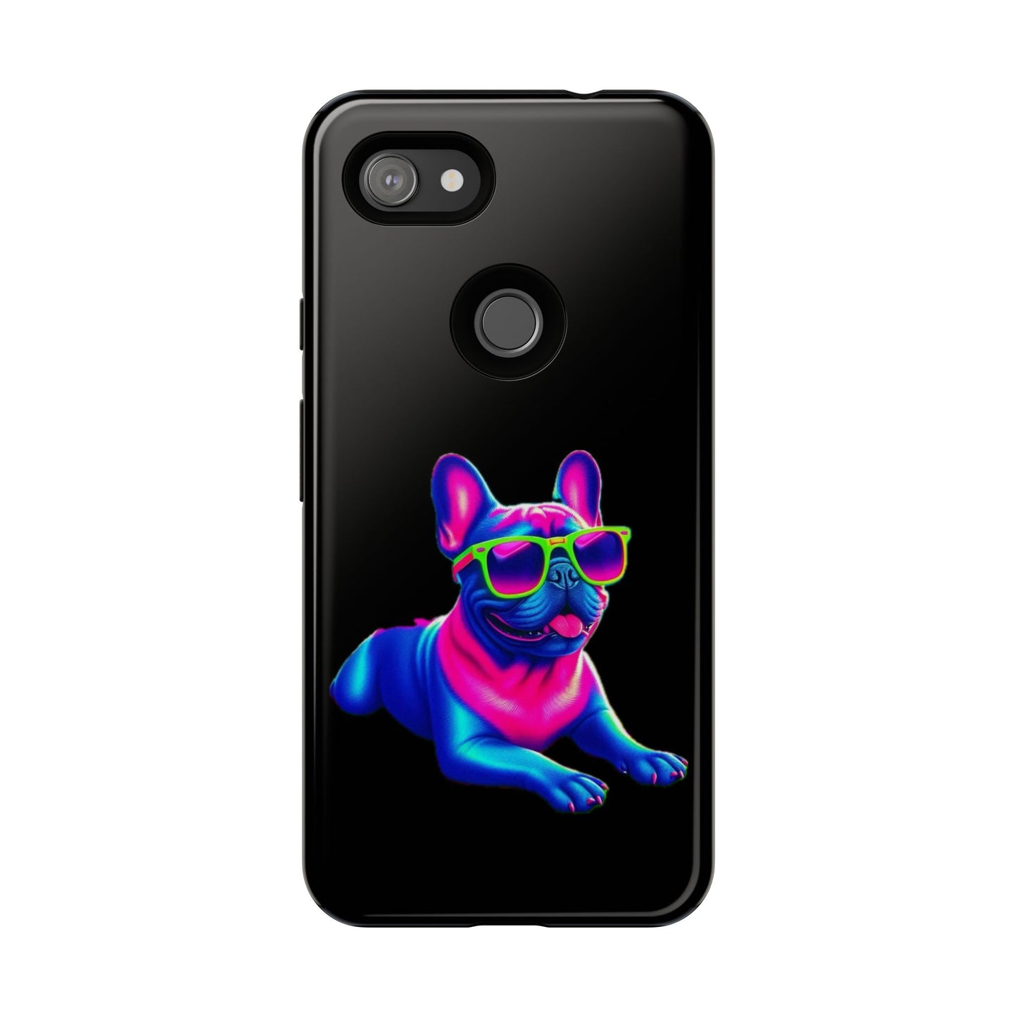 Neon French Bulldog phone case