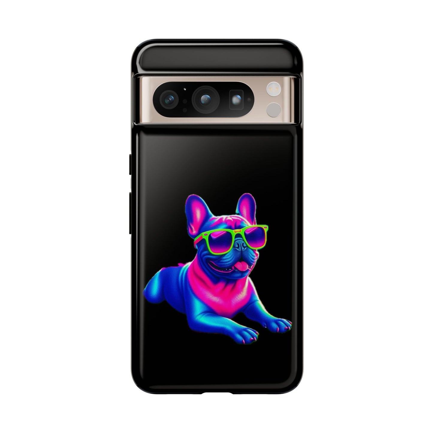 Neon French Bulldog phone case