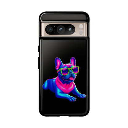 Neon French Bulldog phone case