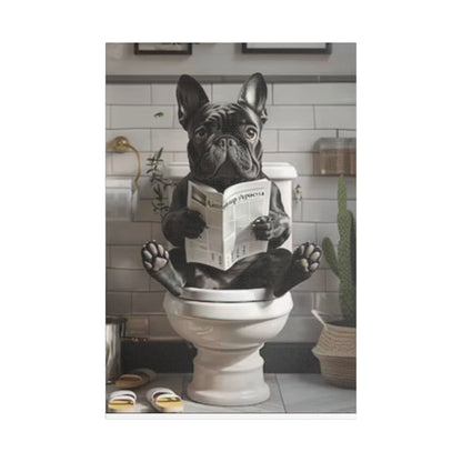 French Bulldog Bathroom Canvas