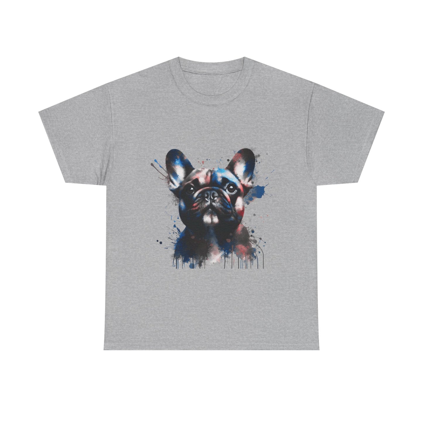 Mens Colourful French Bulldog artistic T-shirt