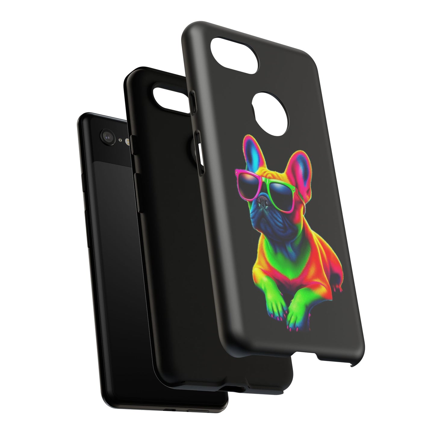 Neon French Bulldog phone case