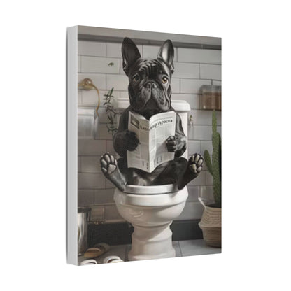 French Bulldog Bathroom Canvas