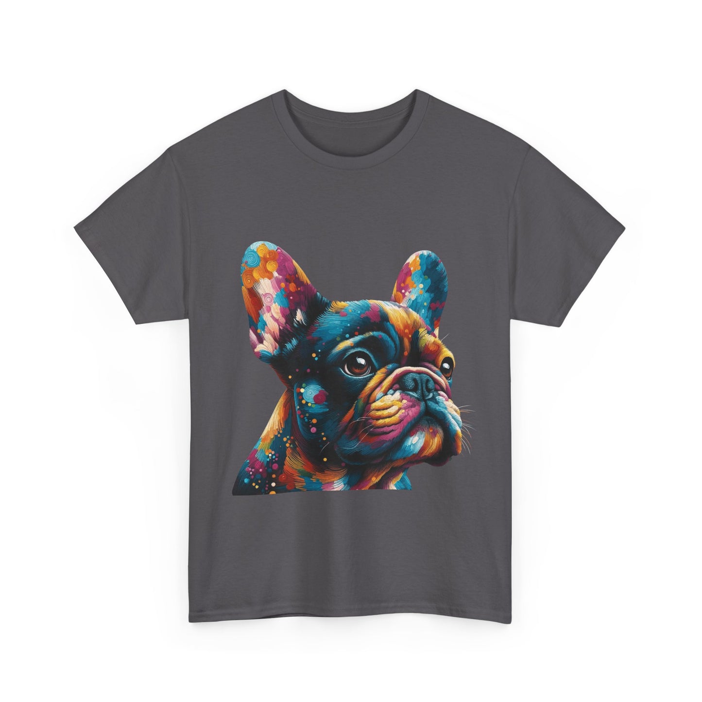 Mens Colourful French Bulldog artistic T-shirt