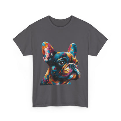Mens Colourful French Bulldog artistic T-shirt