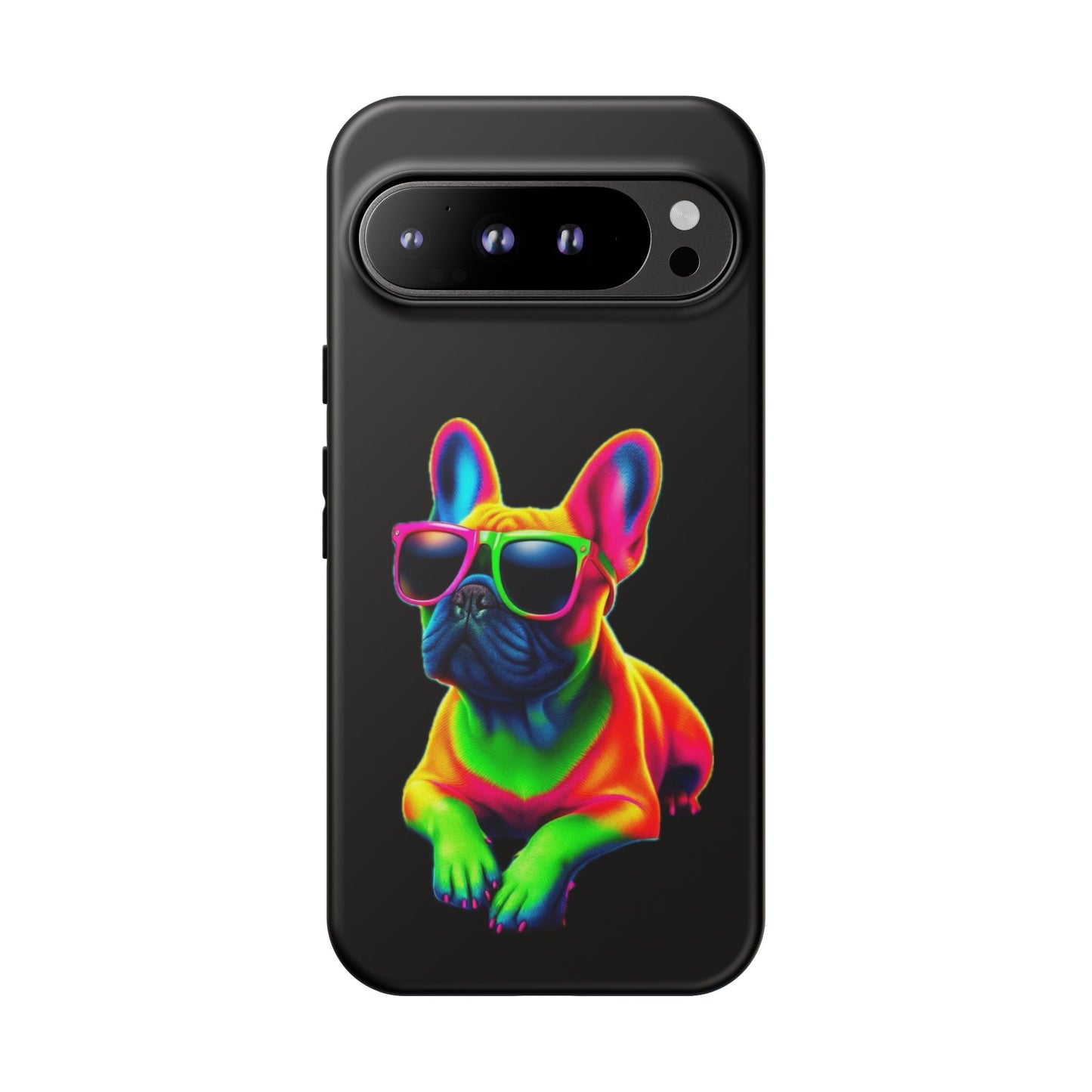 Neon French Bulldog phone case