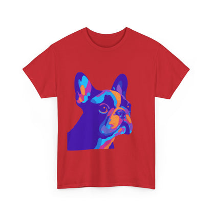 Womens Colourful French Bulldog artistic T-shirt