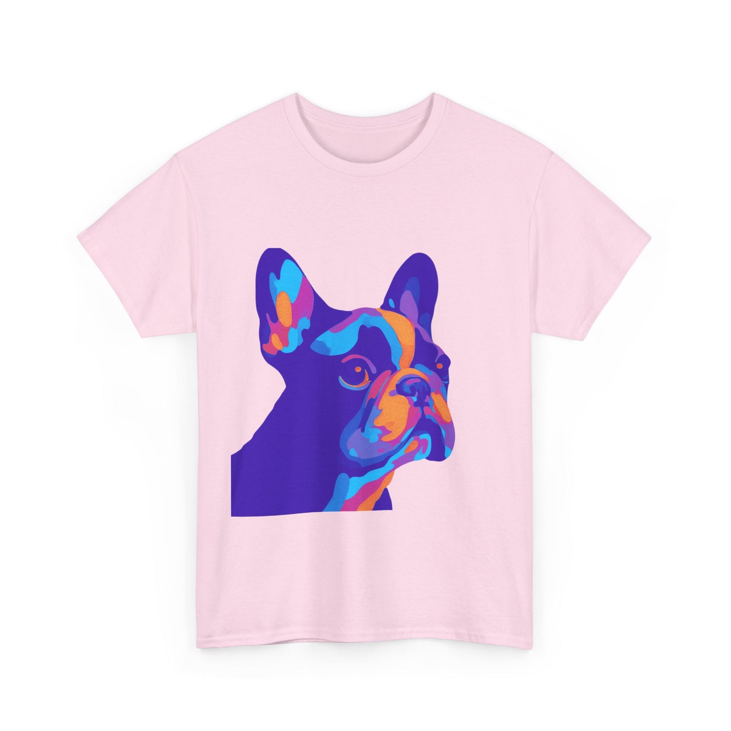 Womens Colourful French Bulldog artistic T-shirt