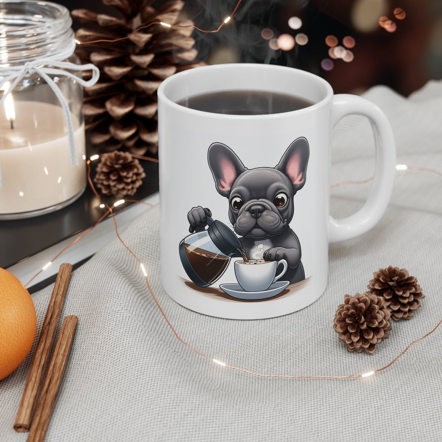 French bulldog mug- let me get my coffee first