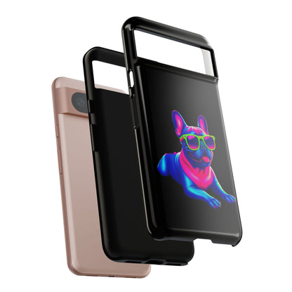 Neon French Bulldog phone case