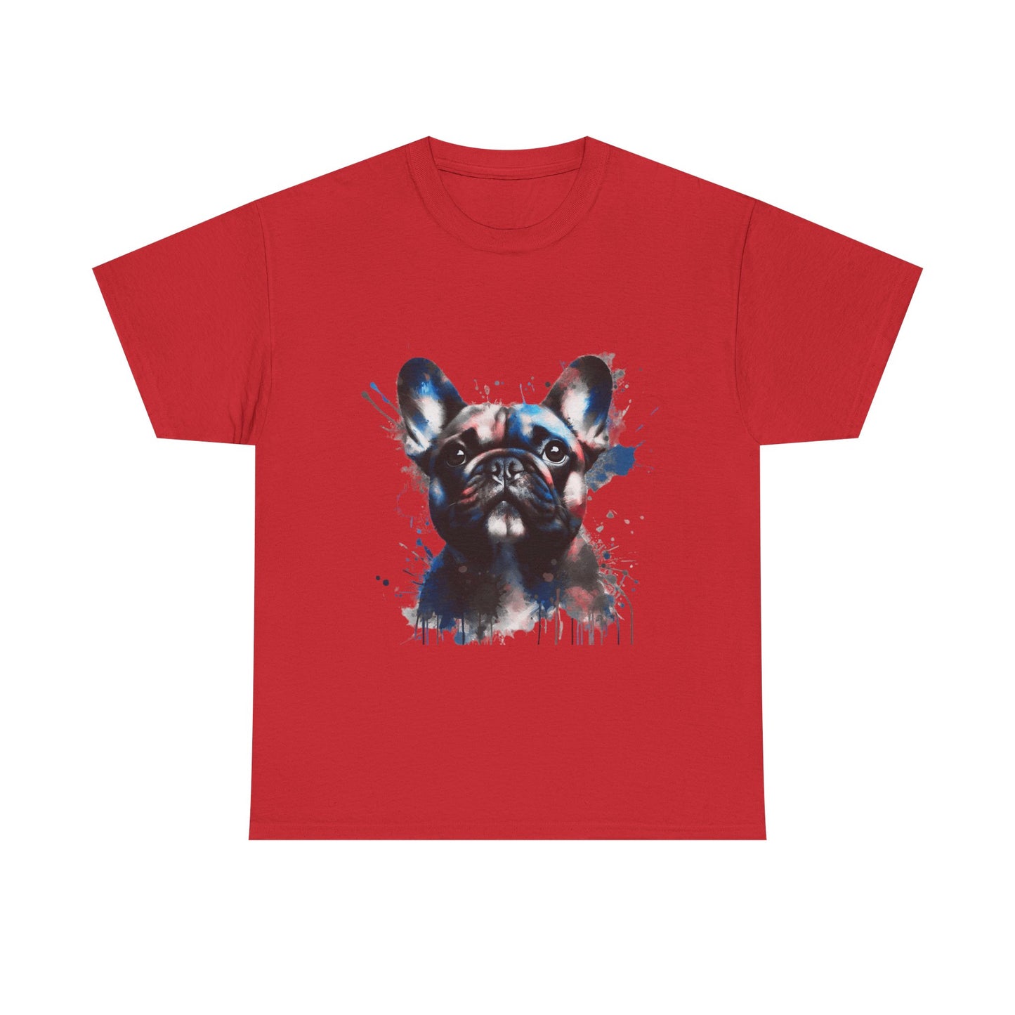 Mens Colourful French Bulldog artistic T-shirt