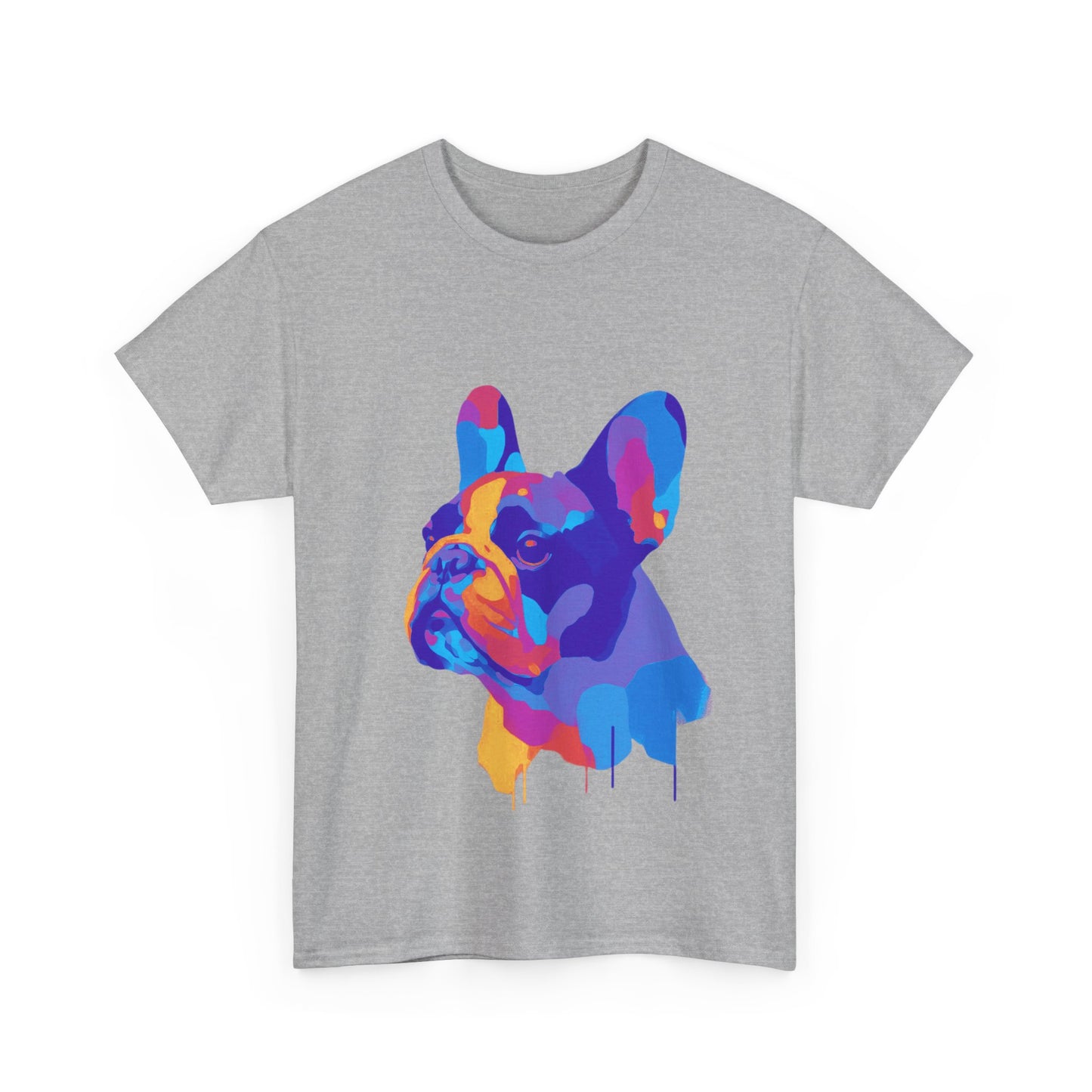 Mens Colourful French Bulldog artistic T-shirt