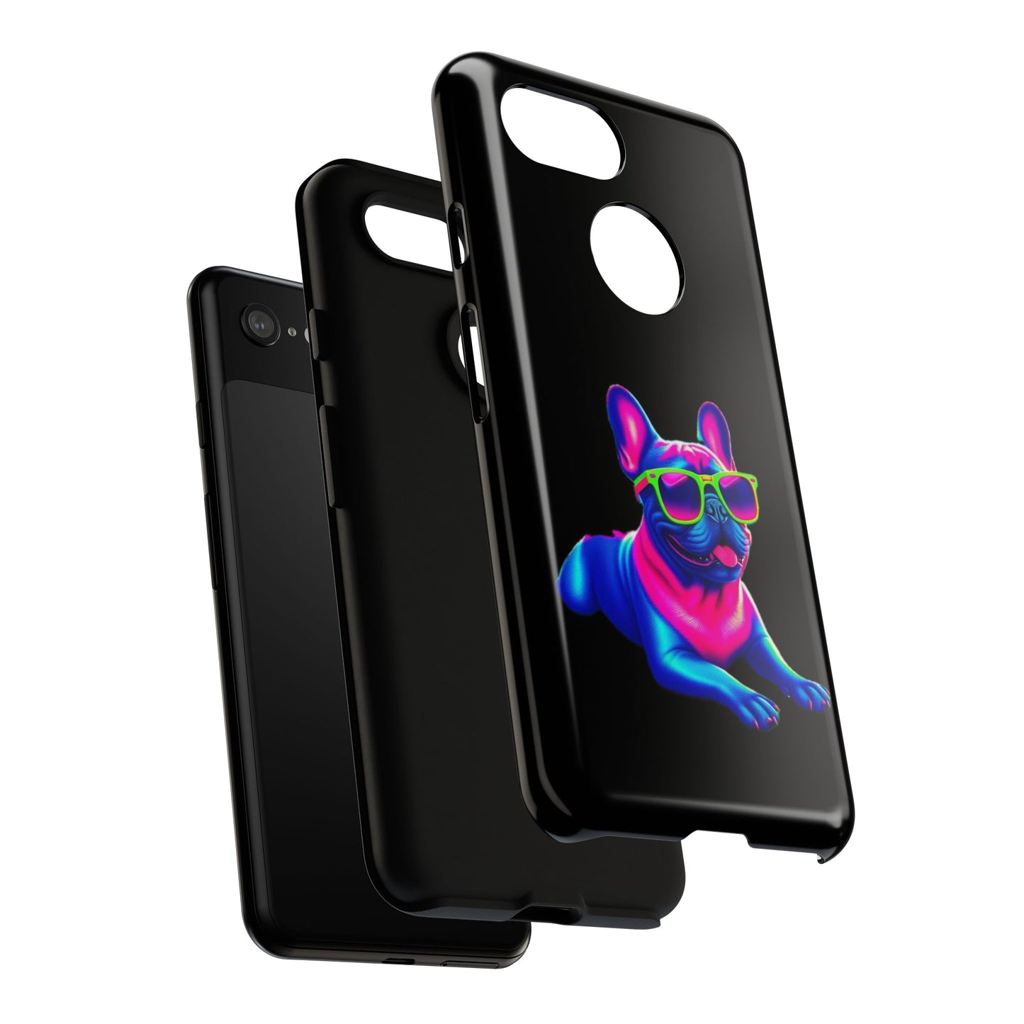 Neon French Bulldog phone case