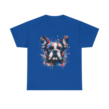 Mens Colourful French Bulldog artistic T-shirt