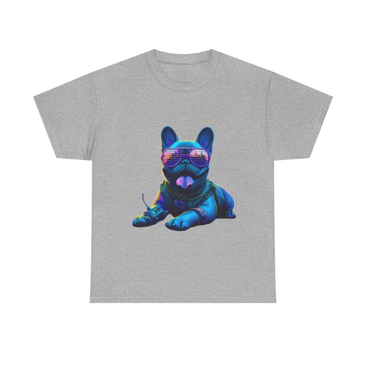 Mens neon French Bulldog T-shirt