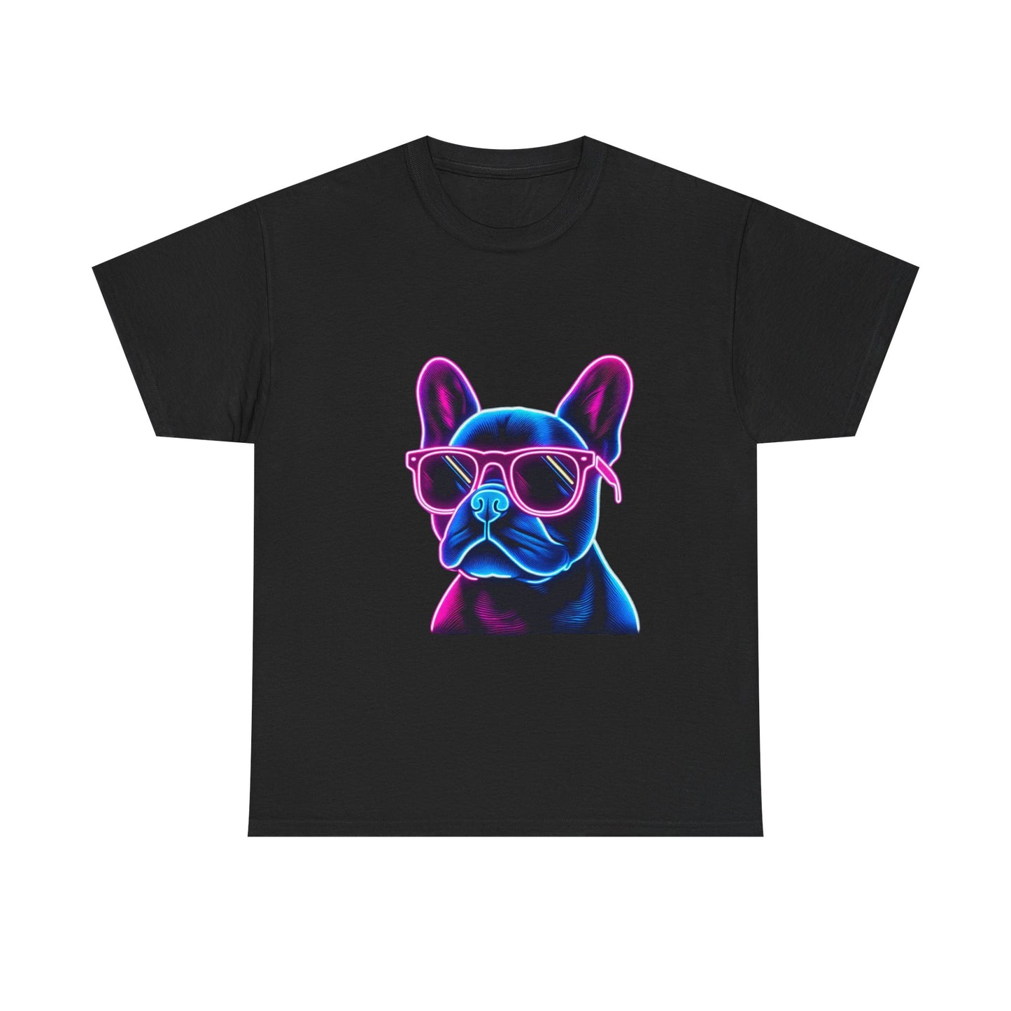 Mens neon French Bulldog T-shirt