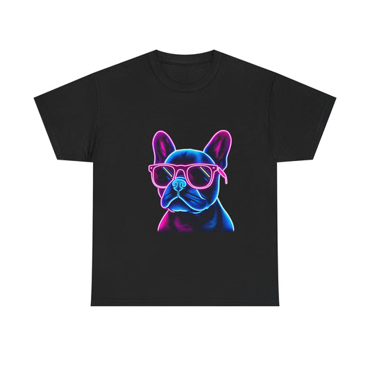 Mens neon French Bulldog T-shirt