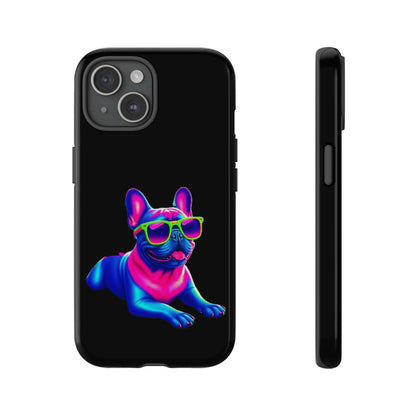 Neon French Bulldog phone case