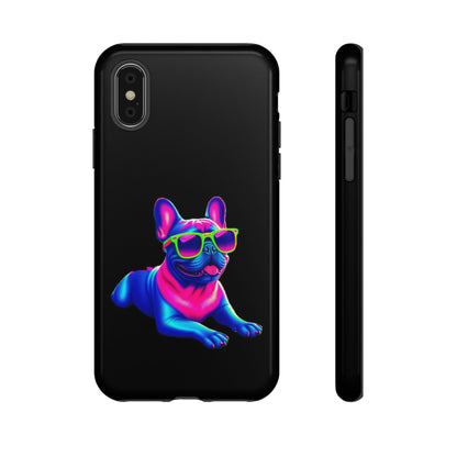 Neon French Bulldog phone case