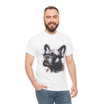 Mens colourful French Bulldog artistic T-shirt