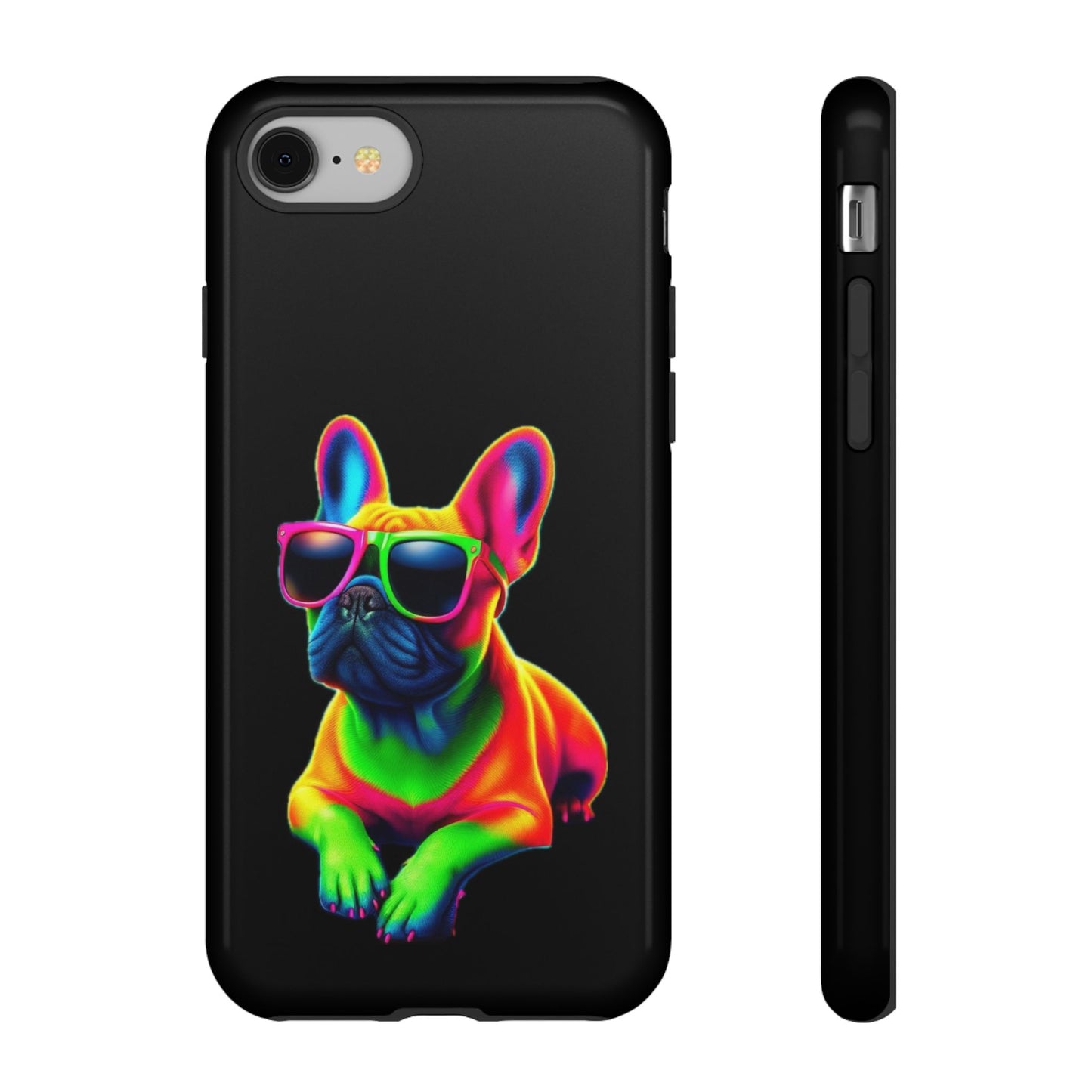 Neon French Bulldog phone case