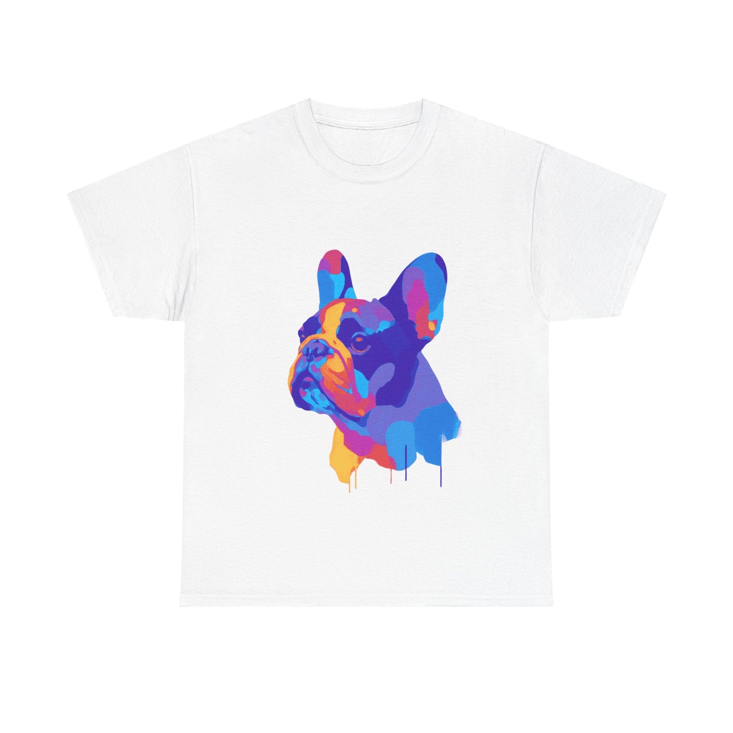 Mens Colourful French Bulldog artistic T-shirt
