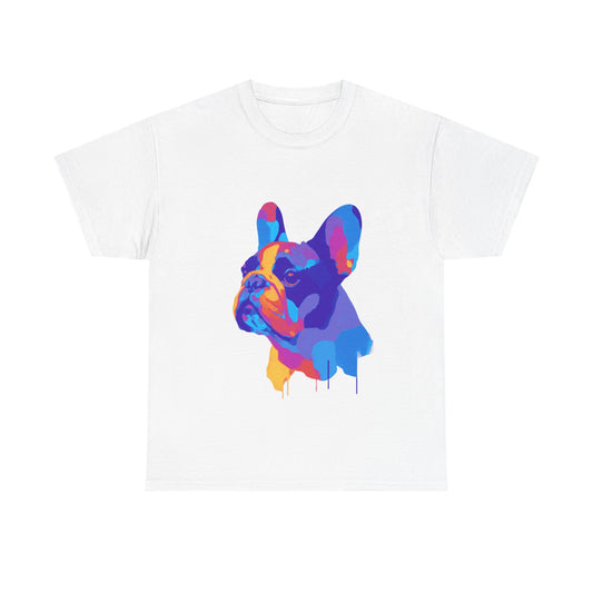 Mens Colourful French Bulldog artistic T-shirt